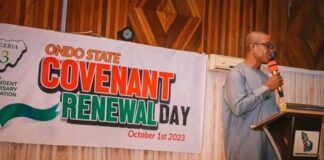 Ondo: We’ll always seek God’s face – Gov. Akeredolu