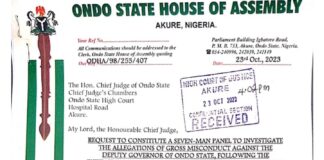Ondo Assembly resumes process of Aiyedatiwa’s impeachment, asks CJ to set up panel
