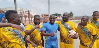 Ondo Football Coaches Association engages SWAN in entertaining novelty match