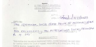 Appeal Court Fixes Nov. 3 For ODHA’s Appeal Against Aiyedatiwa