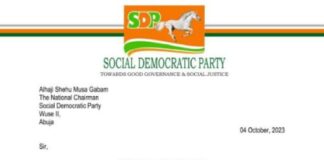 Ondo SDP Chairman quits office