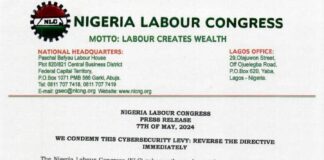 NLC reacts to new cybersecurity levy, calls for reversal