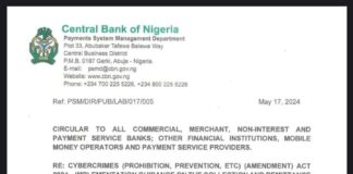 News Flash: CBN rescind decision on cybersecurity levy enforcement