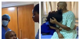 Banky W Survives Skin Cancer Surgery For The 4th Time, Shares Touching Moment With His Wife, Adesua At The Hospital