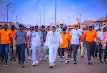 Ondo at 50: Gov. Aiyedatiwa leads 5km health walk in Akure